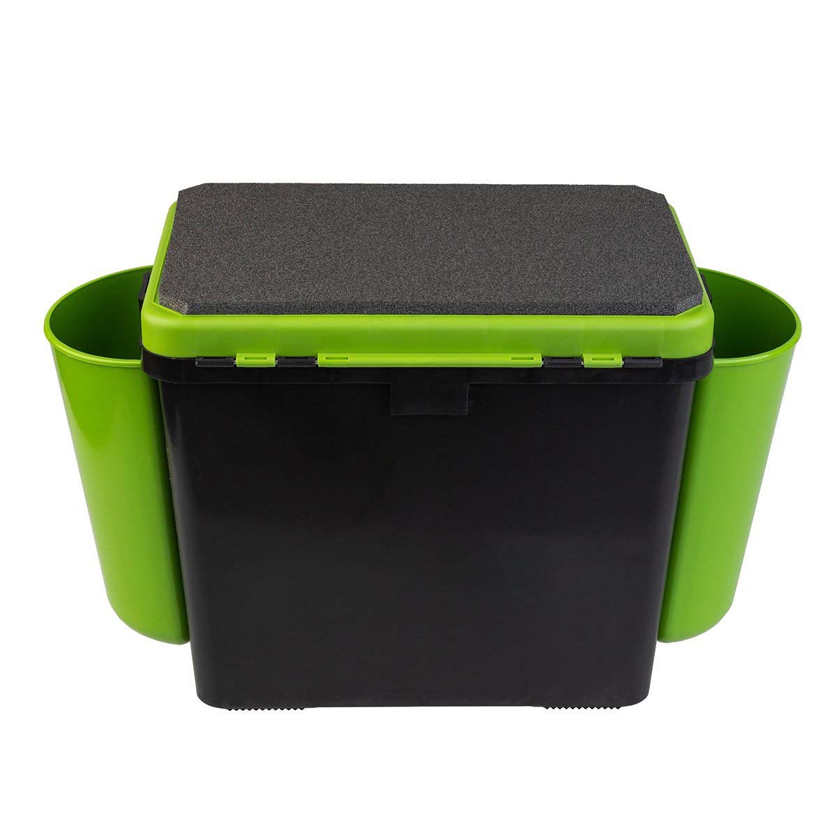FishBox Large 5 gal SeatBox for Ice Fishing Tackle and Gear, green
