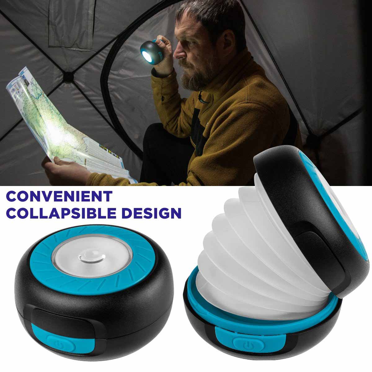 Solar Rechargeable Collapsible LED Lantern with Power Bank