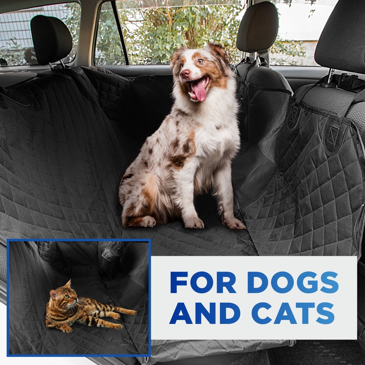 Dog Back Seat Cover Protector Waterproof for Vehicles 58 x 54 inch