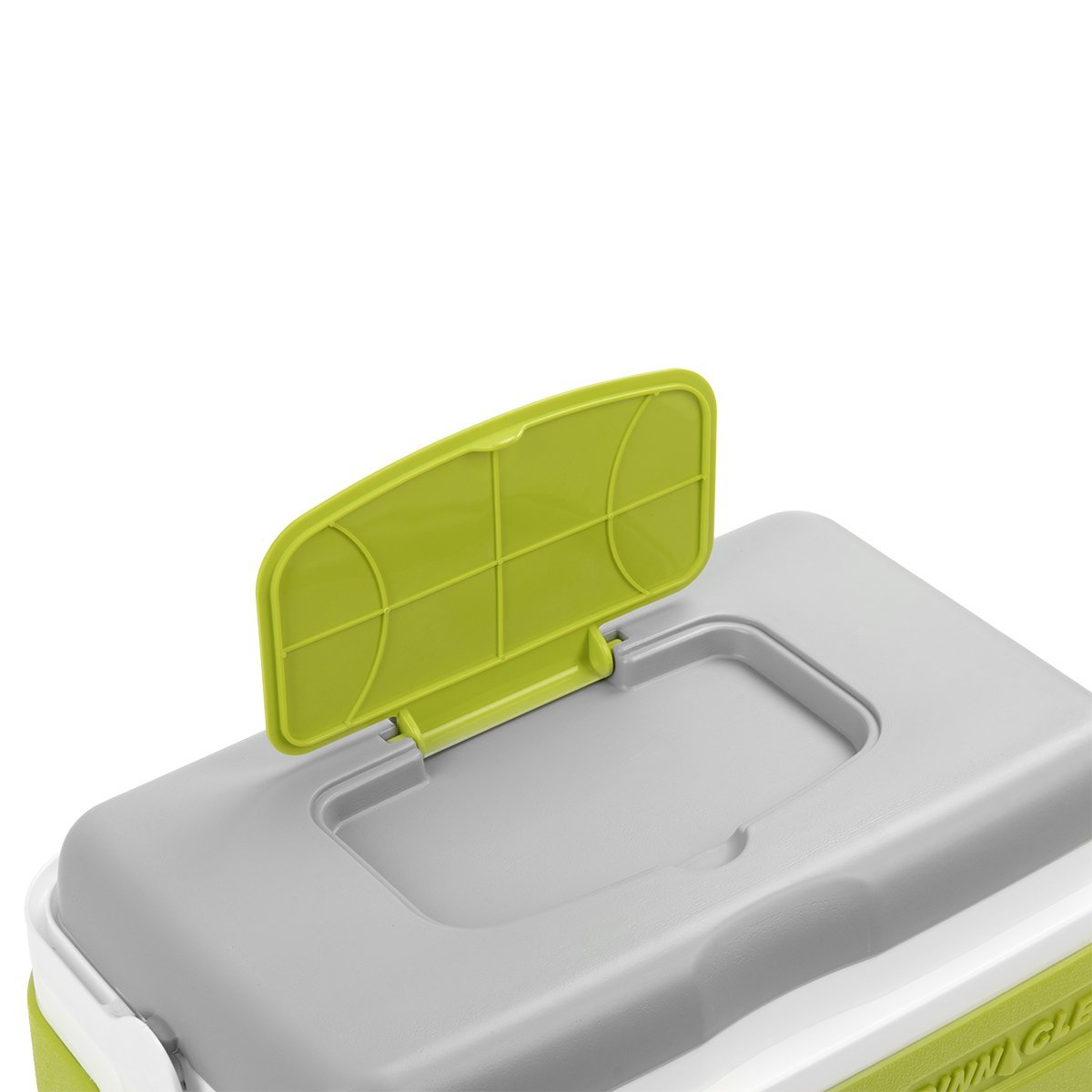 Primero Portable Camping Ice Chest with Lid Cup Holders, 26 qt is equipped woth an extra storage compartment in the lid