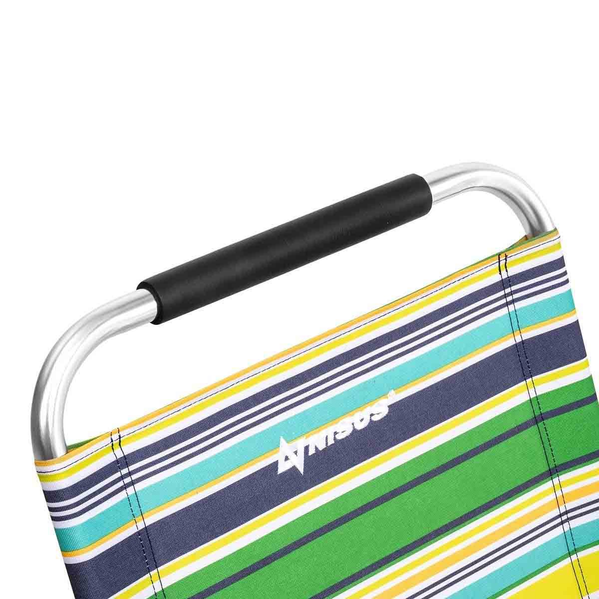 Lightest Backpack Beach Chair with Cup Holder eaturing a special handle bar where you can hang your towel on