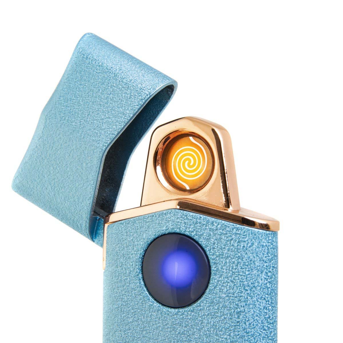 USB Rechargeable Wind-Resistant Electric Lighter with Lid