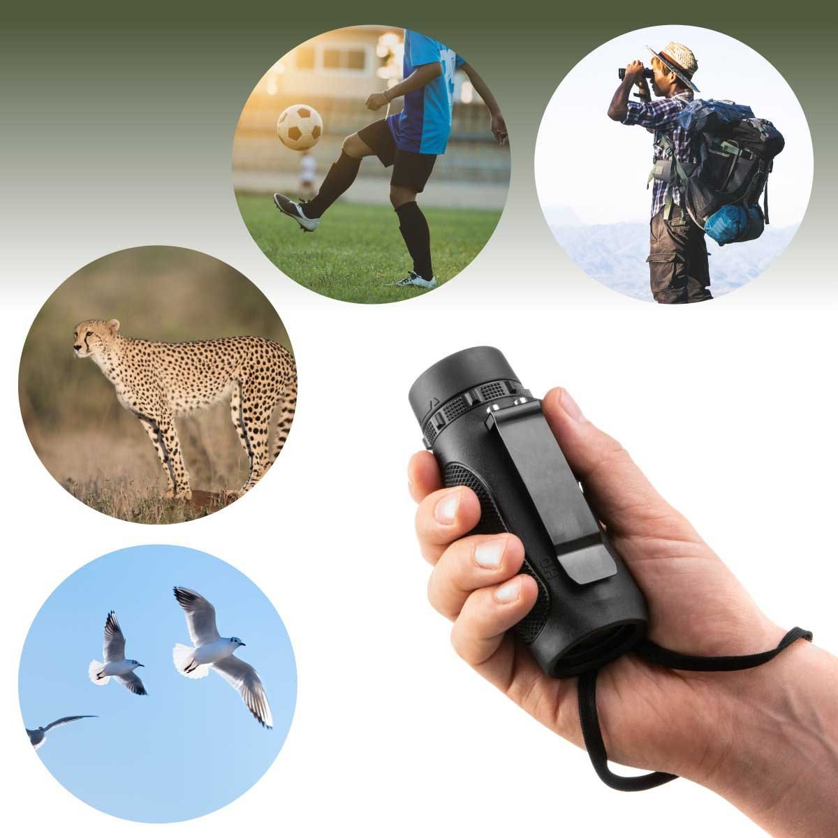 Nisus monocular could be used while watching the animals, birds, or sunsets