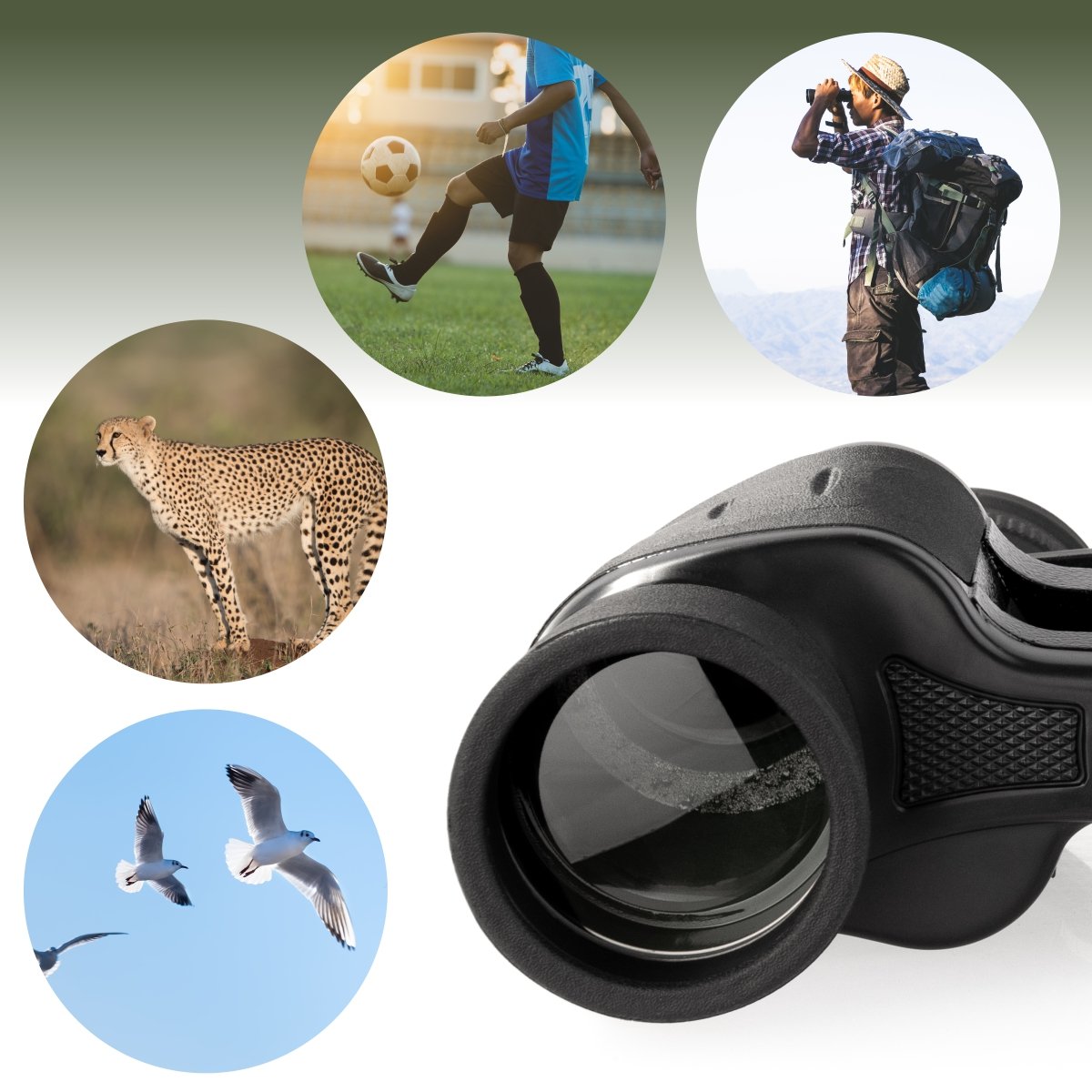 12x42 Black Large Binocular could be used to explore the distant world around you. 