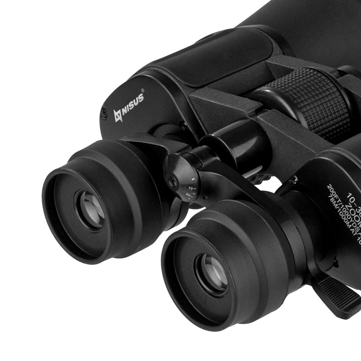 10x50 Nisus Compact Binocular Black Color equipped with durable lenses