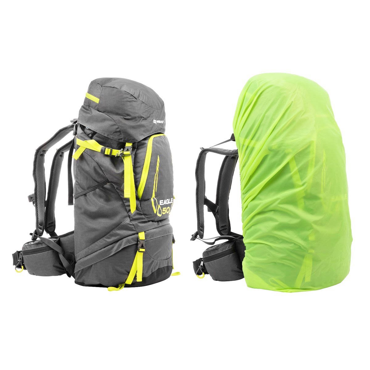 Nisus Eagle 50 L Internal Frame Hiking Backpack, Rain Cover