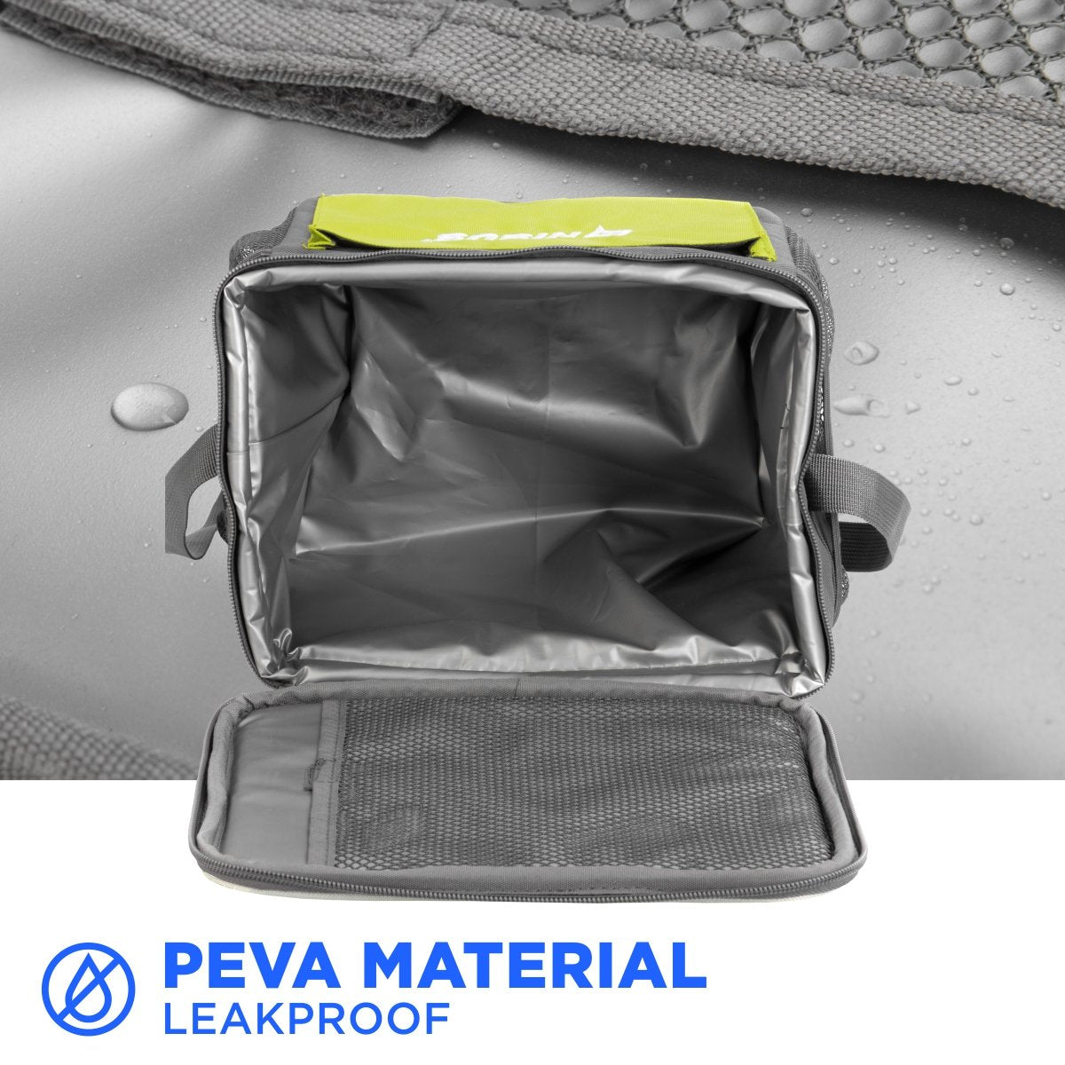 Beach Soft Sided Cooler Bag is insulated with PEVA leakproof material