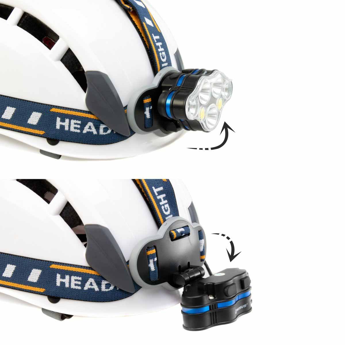 The flashlight at the LED Rechargeable Water-resistant Headlamp, could be easily turned down