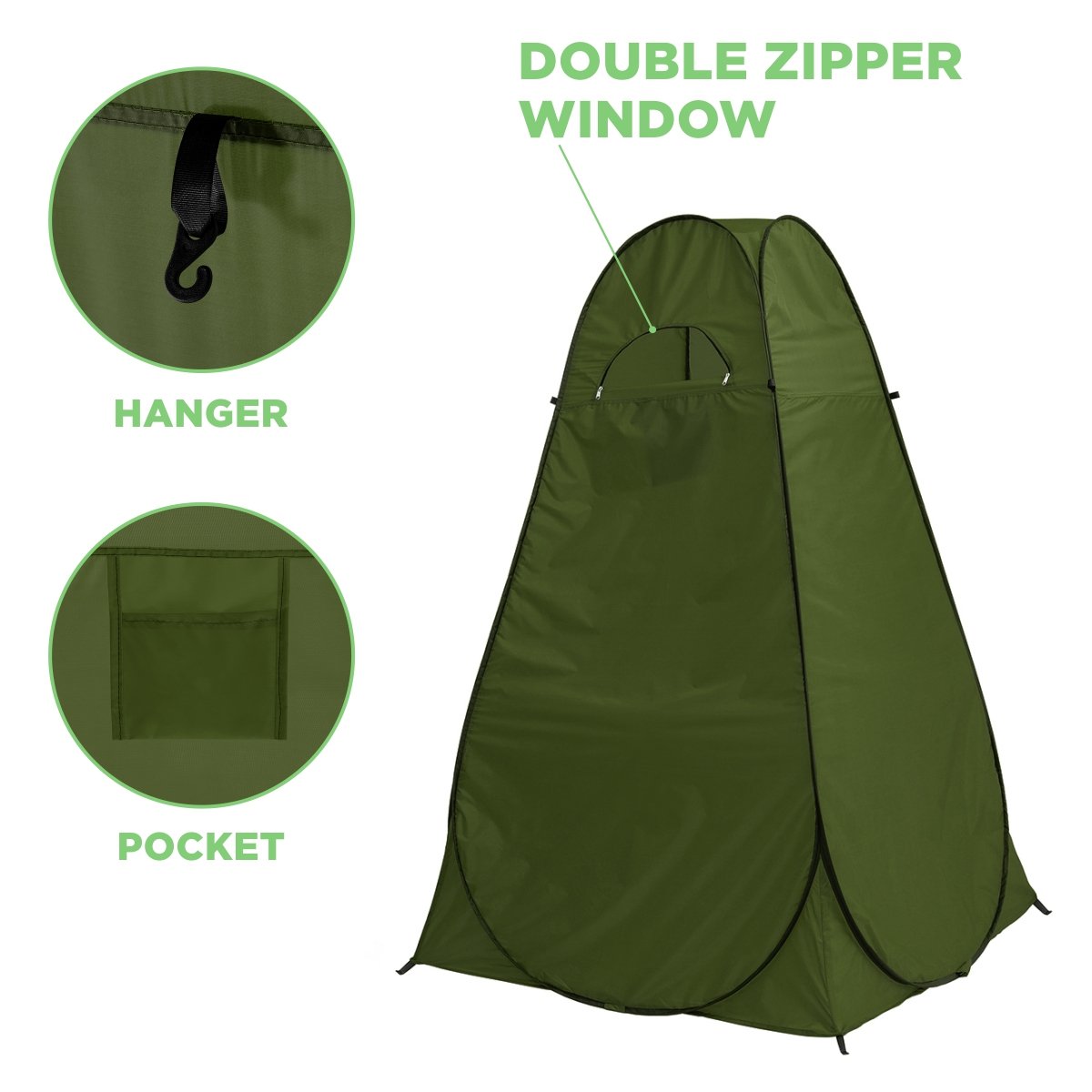 Pop Up Privacy Tent | Portable Outdoor Shower | Camp Toilet | Beach Changing Pod | Rain Shelter | 4 FT x 4 FT | CLEARANCE