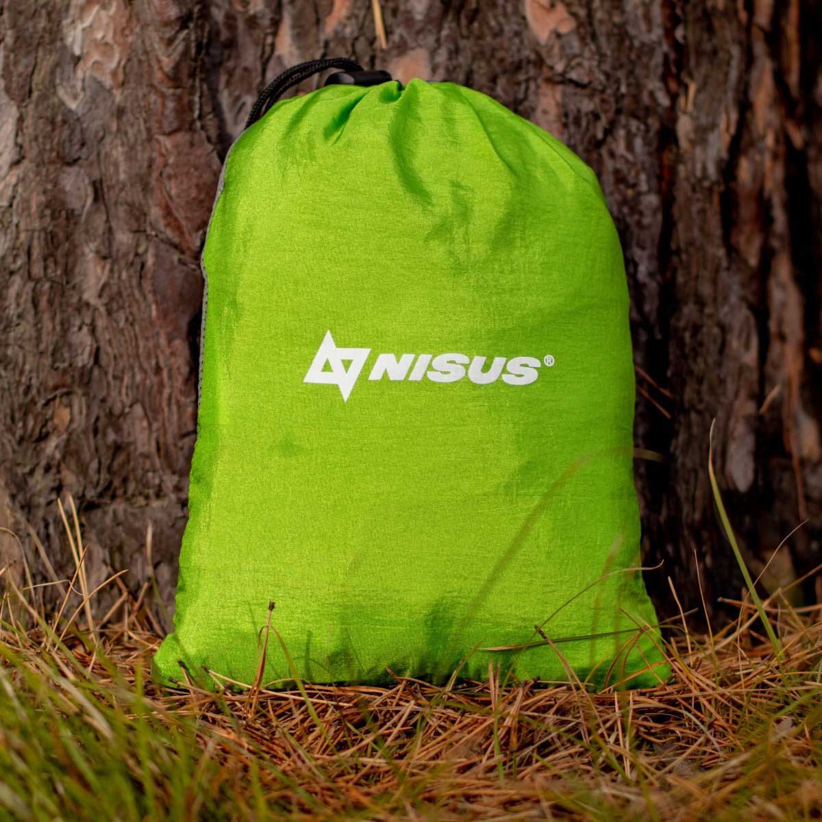 Green carry bag for a camping hammock