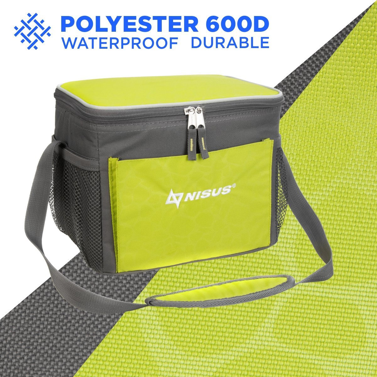 Th outer layer of Beach Soft Sided Cooler Bag is made of waterproof  polyester 600D