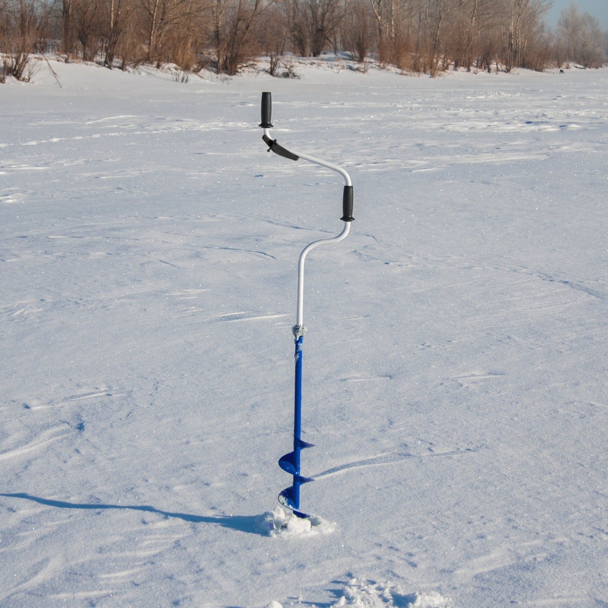 CLASSIC Manual Ice Auger & 10x Tip-Up Set for Ice Fishing