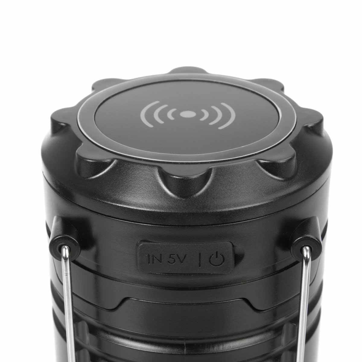 Pack of 2 Collapsible Camping Lanterns with Power Bank, Wireless Charger