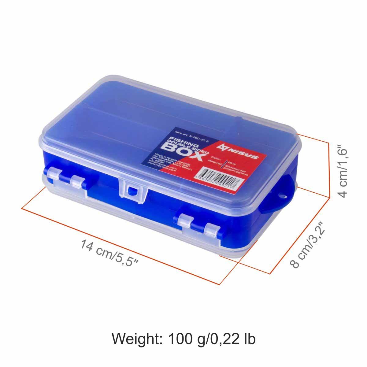 Fishing Tackle box 14 Compartments Fishing Accessories Lure Hook Storage  Case Double Sided Fishing Tool organizer