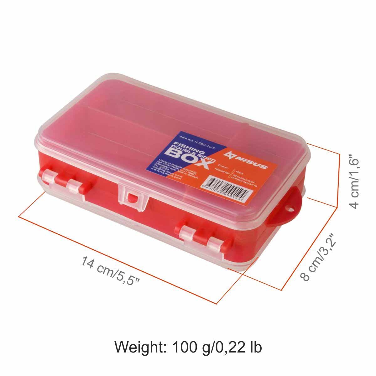 Waterproof Fishing Lure Box, Two-Sided Plastic Fish Tackle Bait