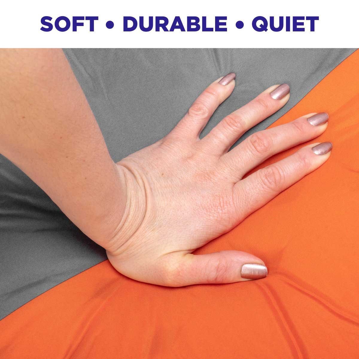 Orange Self Inflating Sleeping Pad with Pillow is very soft and durable
