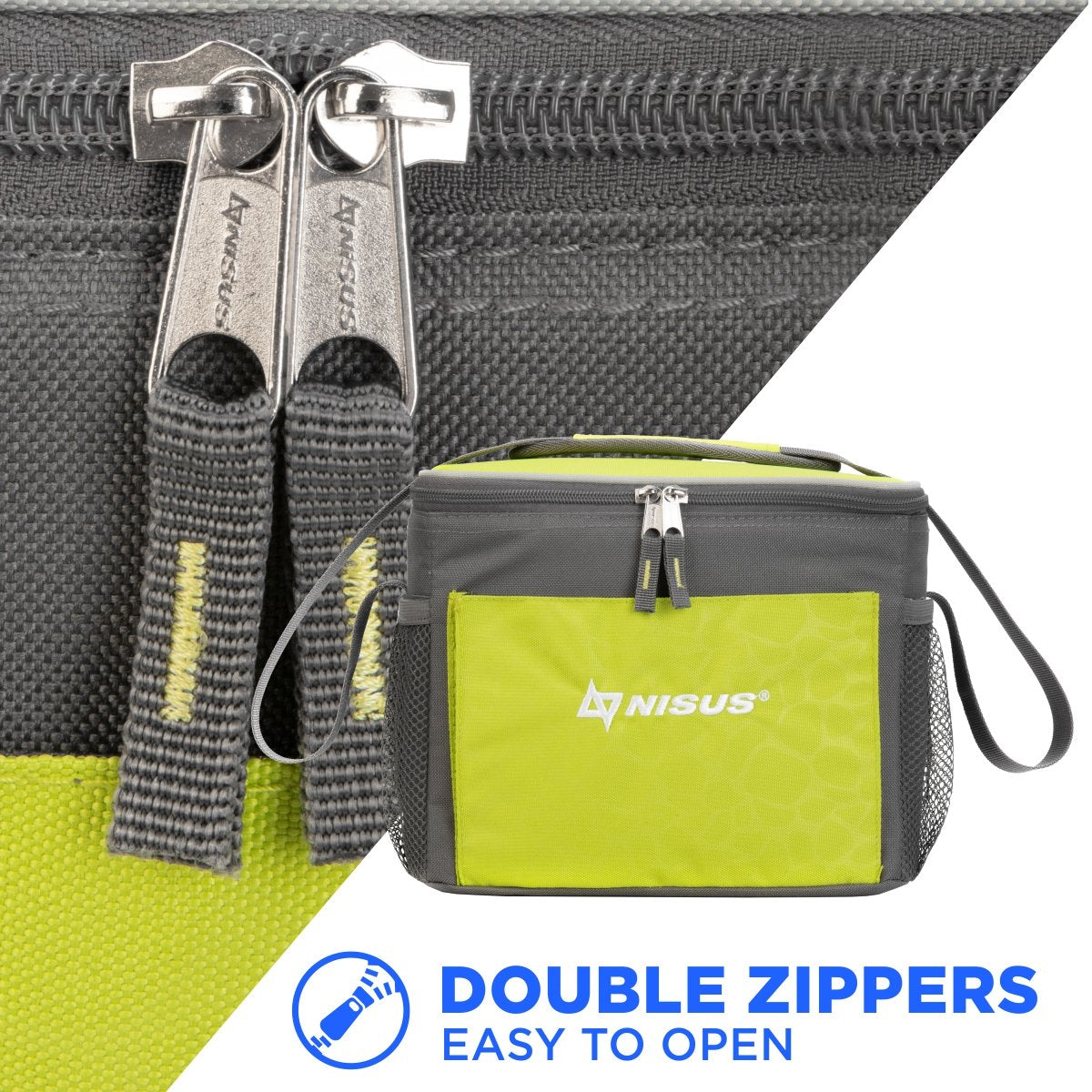 Beach Soft Sided Cooler Bag is easy to open thanks to double zippers