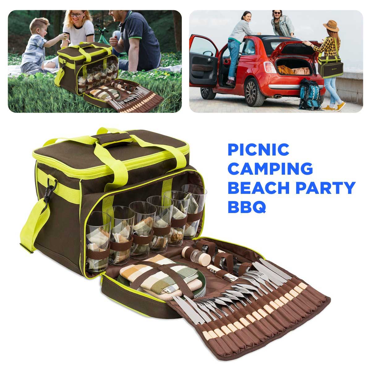 Nisus 6 person insulated picnic bag perfect for a family trip or journey with friends