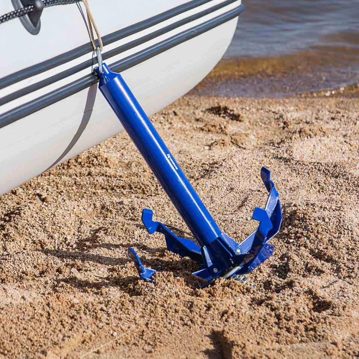 9.7 lbs Grapnel Portable Folding Anchor on the sand