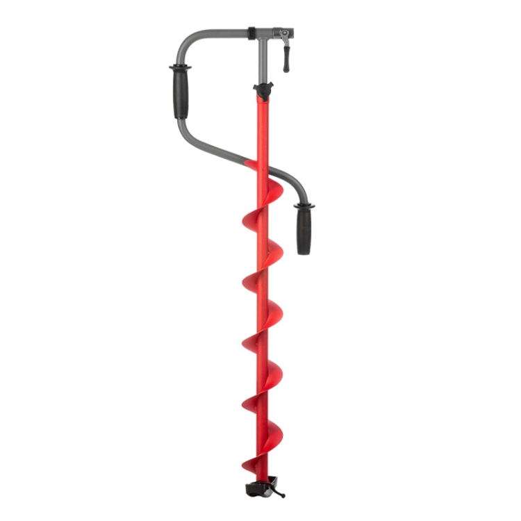 BURAN Professional Ice Fishing Hand Auger in a folded position