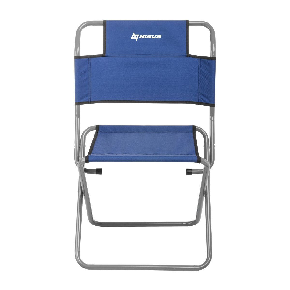 Nisus blue folding camping chair with support