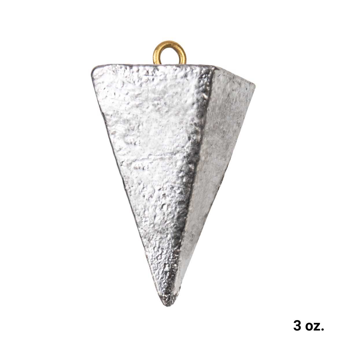 Pyramid Sinker, Lead Sinker for Freshwater and Saltwater Fishing, Weight (2 oz, 2.5 oz, 3 oz)