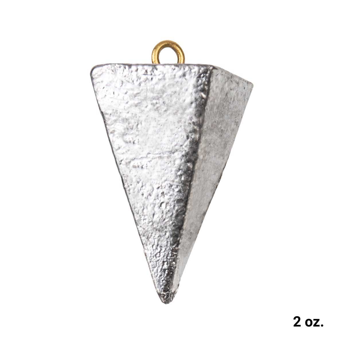 Pyramid Sinker, Lead Sinker for Freshwater and Saltwater Fishing, Weight (2 oz, 2.5 oz, 3 oz)