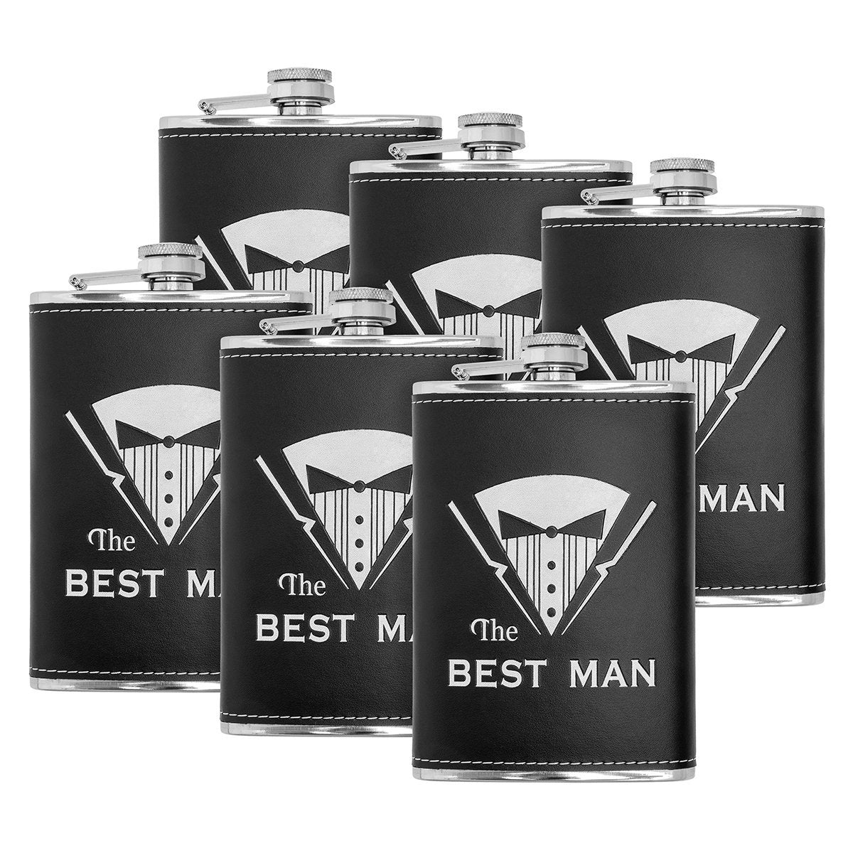 Best Man Stainless Steel 9 oz Gift Flask for Strong Alcohol