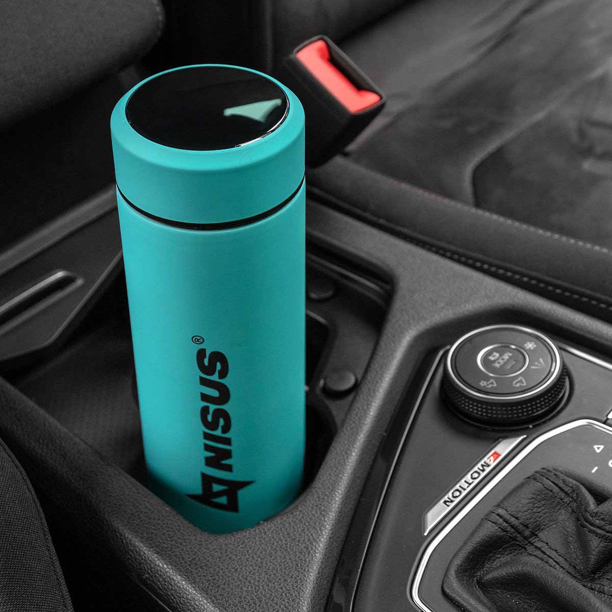 Stainless Insulated Water Bottle with LED Temperature Display, 15 oz perfectly fits your cur cup holder
