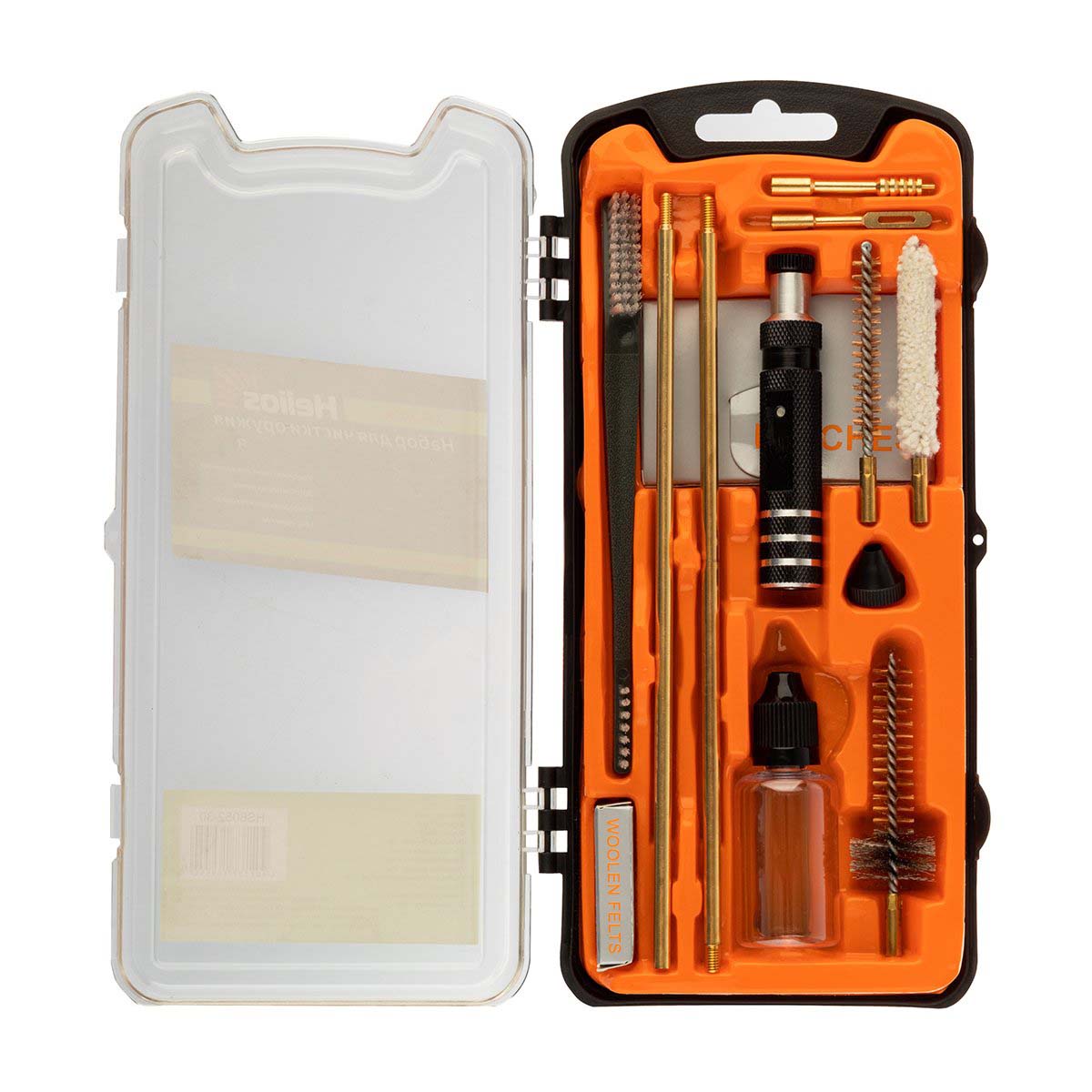 Gun Cleaning Kit, .308 Caliber, 12 Items is compactly packed into a Plastic case