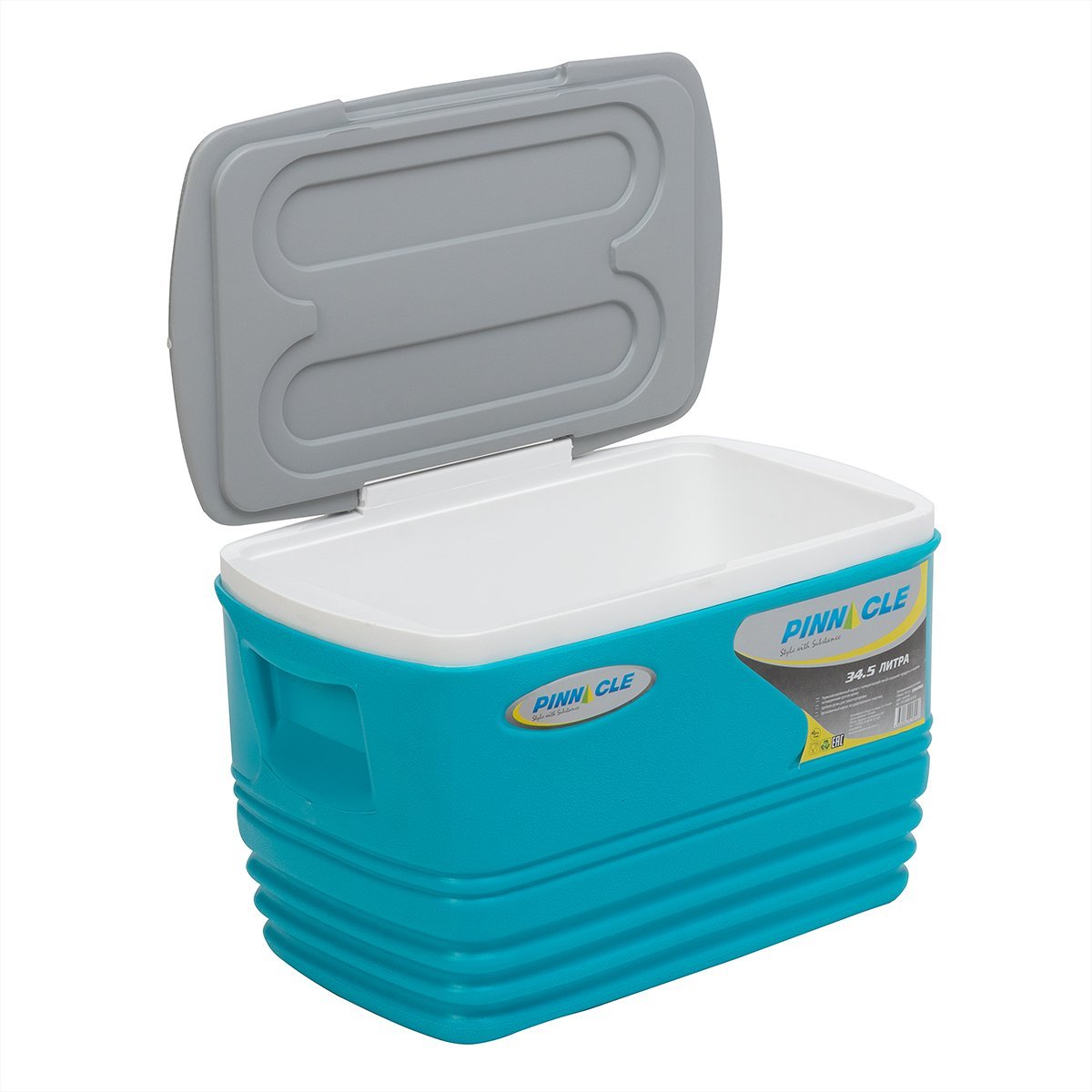 Eskimo Large Portable Camping Ice Chest, 36 qt with a lid widely open