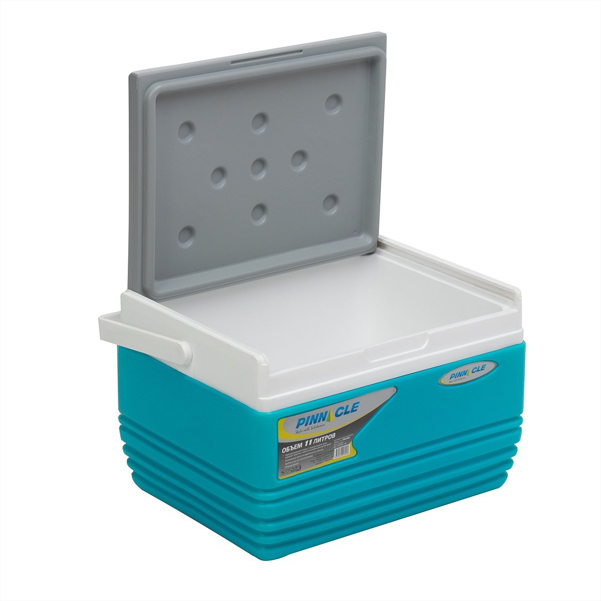 Eskimo Portable Hard-Sided Ice Chest for Camping, 11 qt, Blue with a lid widely open