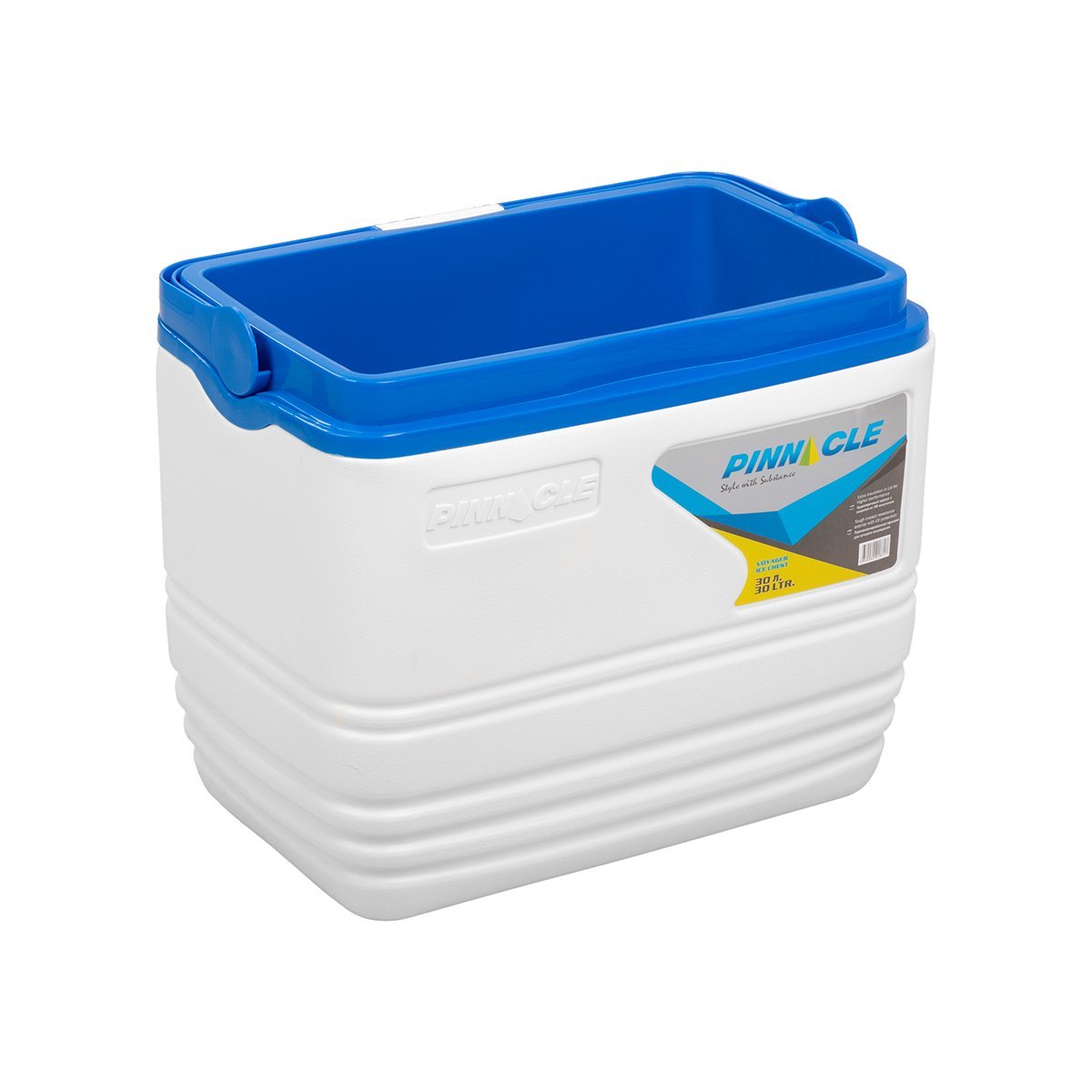 Voyager Portable Camping Ice Chest with Lid Storage Space, 31 qt wodely open