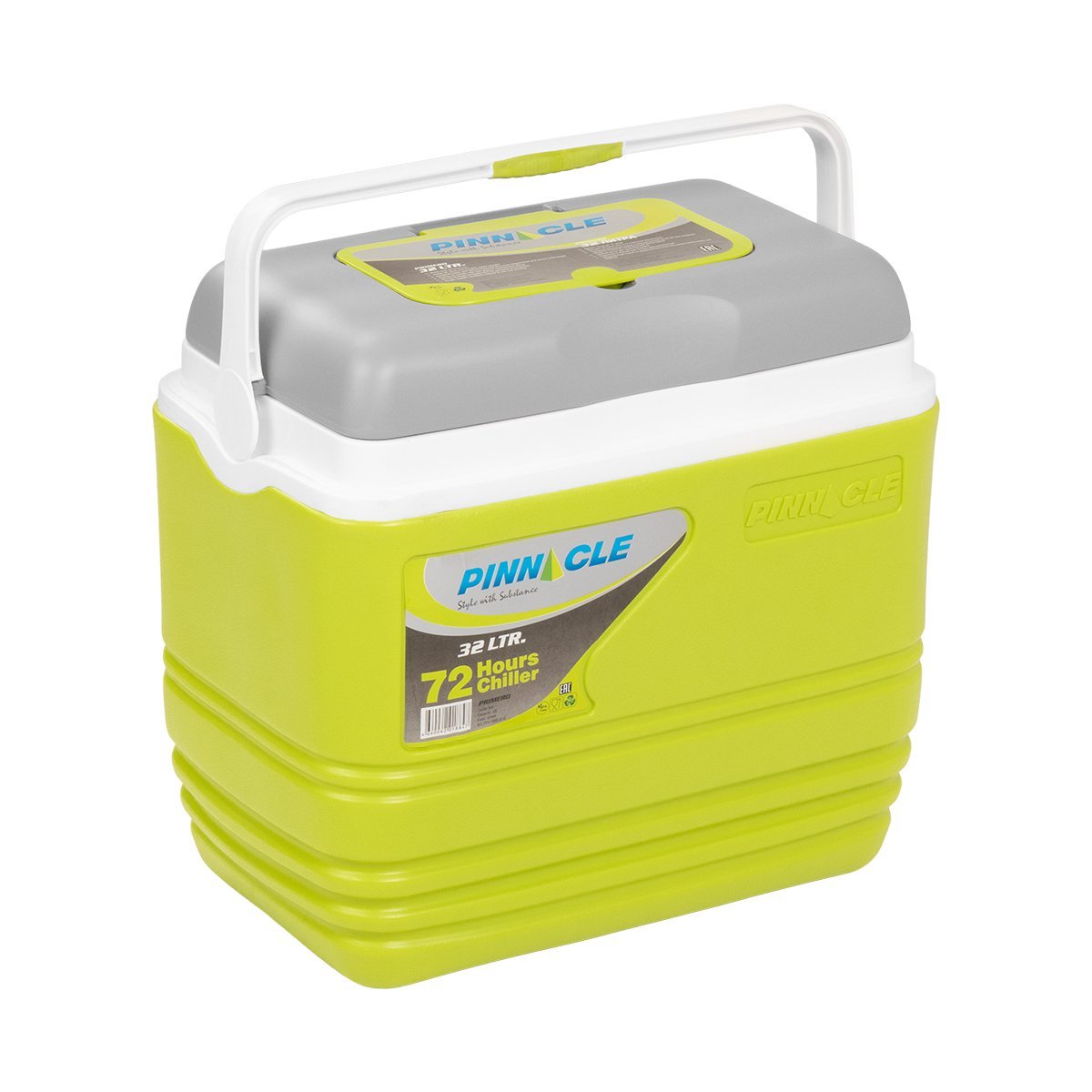 Primero Portable Camping Ice Chest with Lid Cup Holders, 33 qt, green color