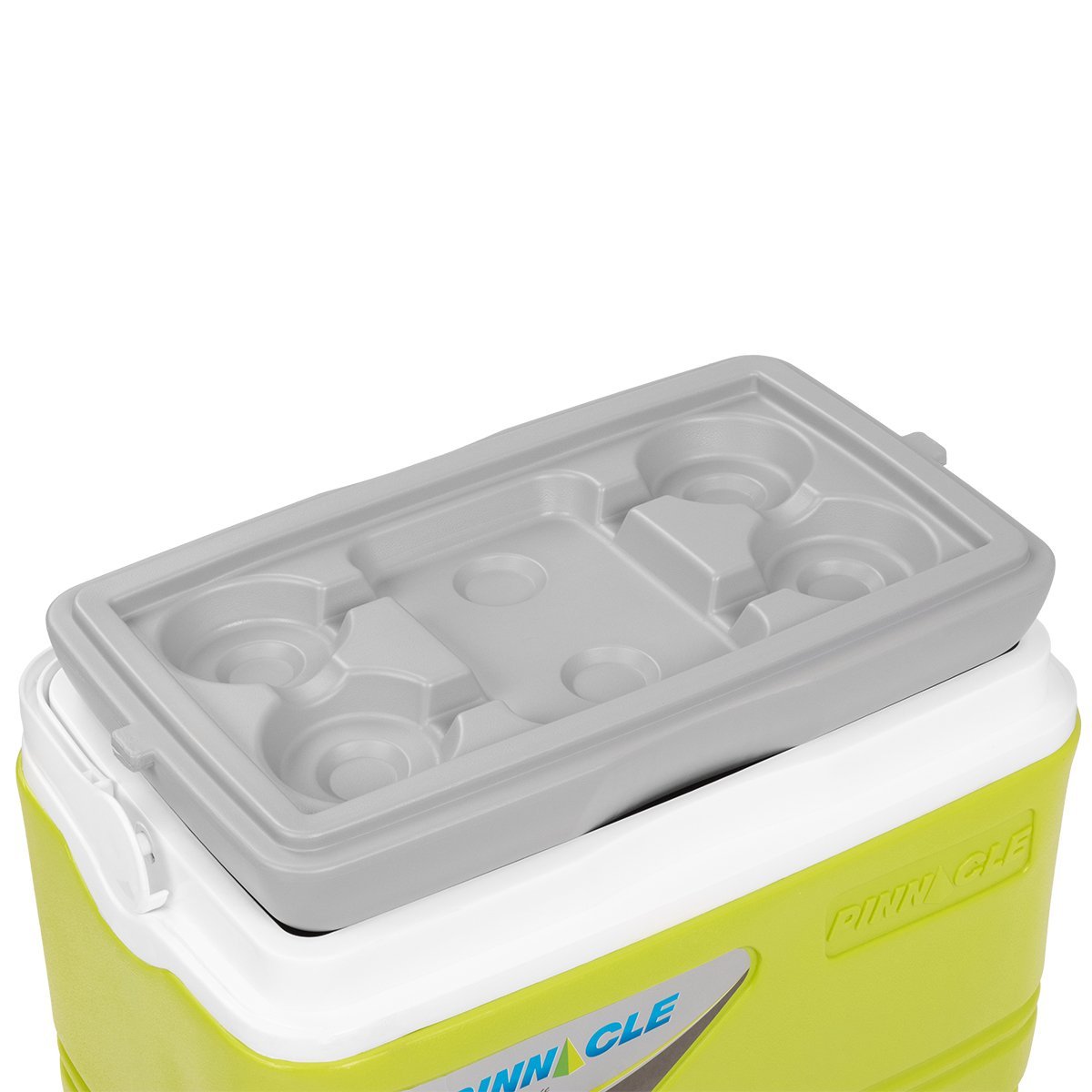 Primero Portable Camping Ice Chest with Lid Cup Holders, 33 qt, green color