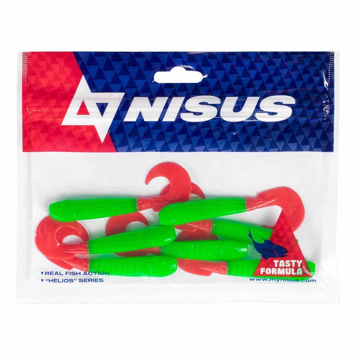 Nisus Long Hybrid Soft Plastic Lure, Grub Fishing, pack of 7