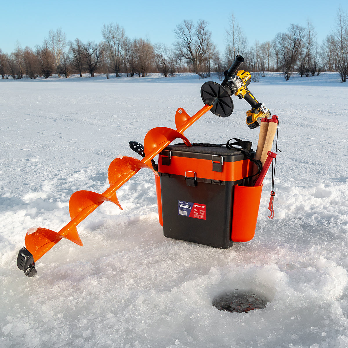 Professional Ice Fishing Auger Drill Bit with Cordless Drill