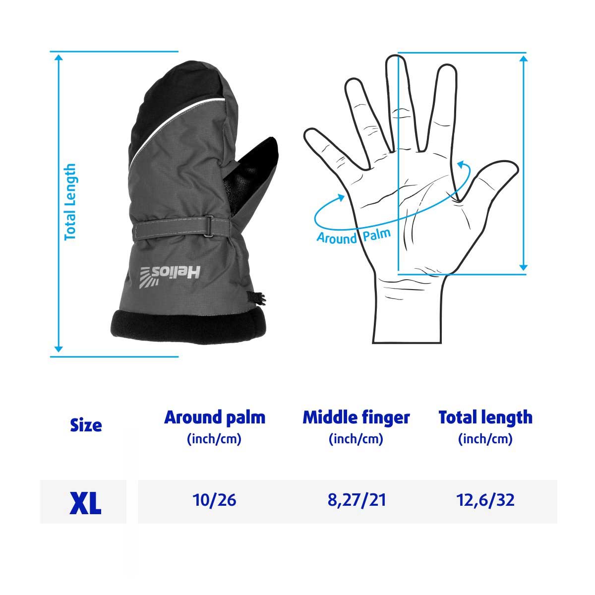 Nord Fleece Mitts Winter Sports Mittens for Men are available in M,L and XL sizes