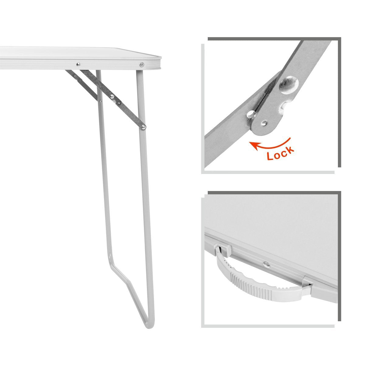 Portable Lightweight Steel Folding Outdoor Table is easily folding