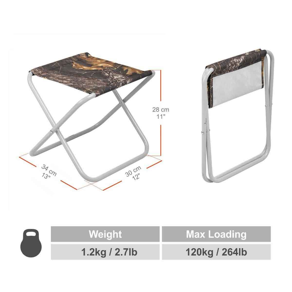 Compact Folding Lightweight Portable Fishing Stool, Set of Four