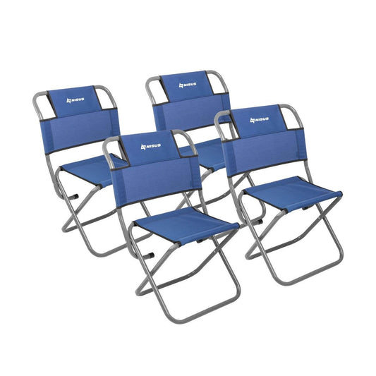 Set of Four Compact Outdoor Portable Folding Tourist Chairs