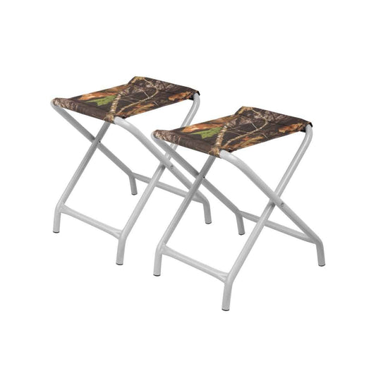 Set of 2 Camo Portable Folding Chairs for Fishing and Outdoor